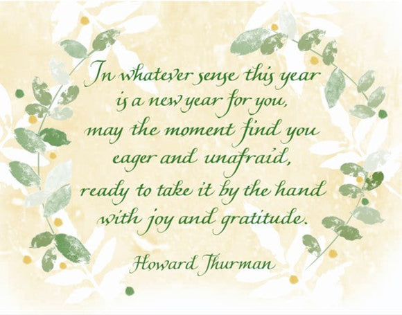 Card ・ Howard Thurman New Year blank (H69b)